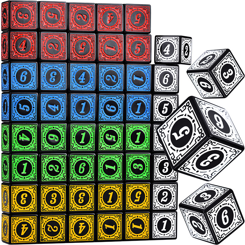 Party Games Group - 10 sztuk/zestaw zestaw kości akrylowych D6