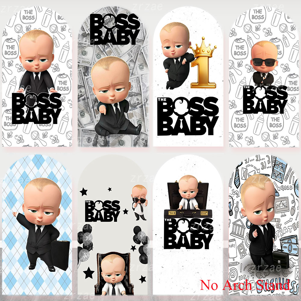 Party Games Baby Shower - Tło fotograficzne Boss Baby, łuk, dekoracja