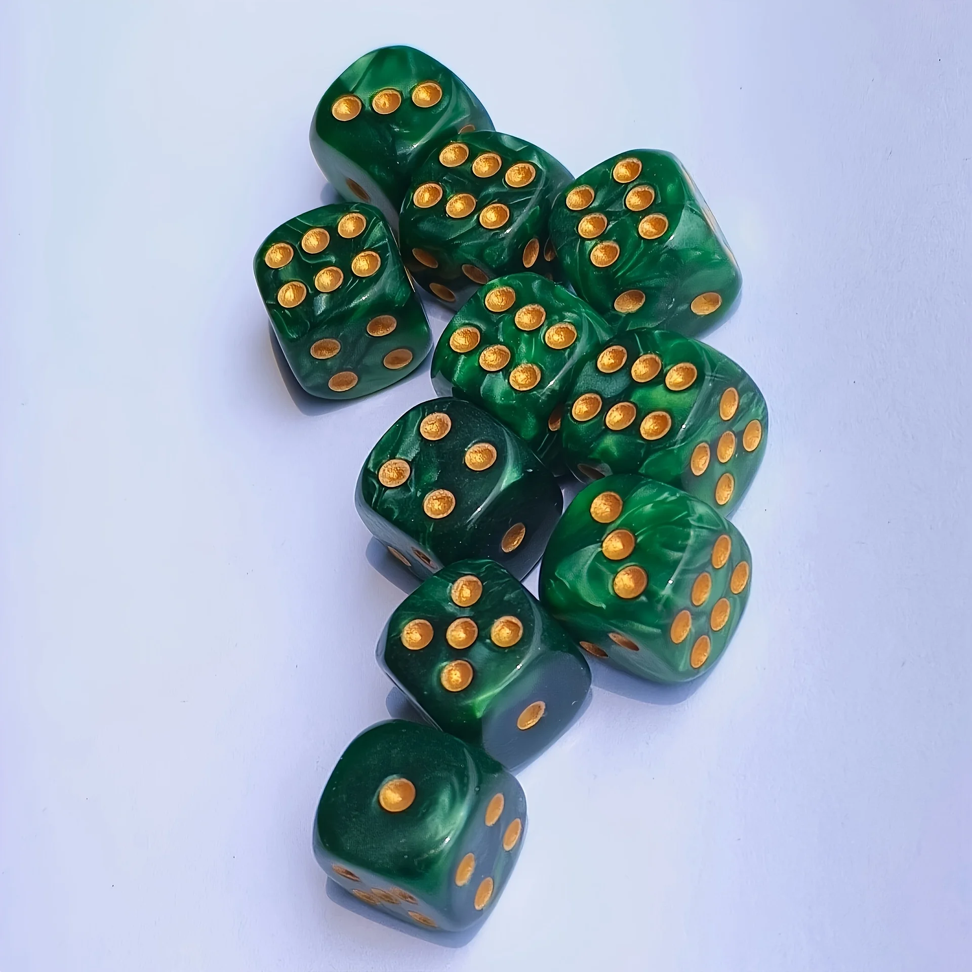 Party Games Board Game - 10 szt. Kostek D6 z perłowym
