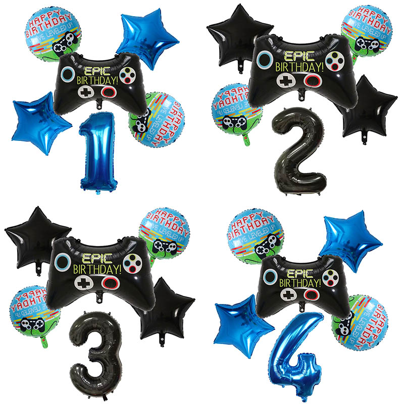 Party Games Baby Shower - 6 szt. Balony foliowe z heliem
