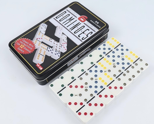 Party Games Board Game - Elegancki zestaw domino Double Six dla