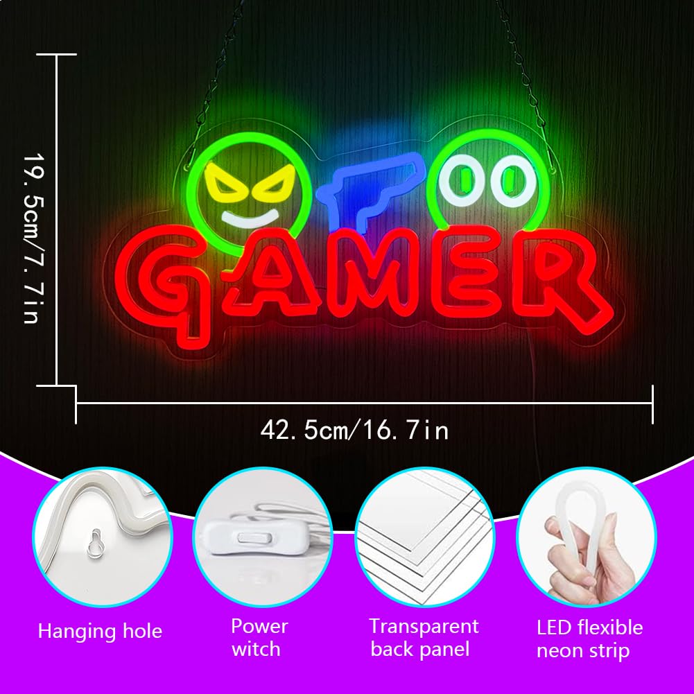 Neonowy Znak LED dla Graczy, K – Party Games Baby Shower recenzja i cena