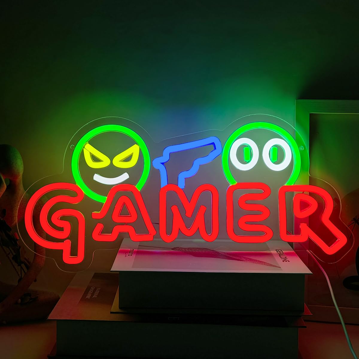 Neonowy Znak LED dla Graczy, K – Party Games Baby Shower recenzja i cena