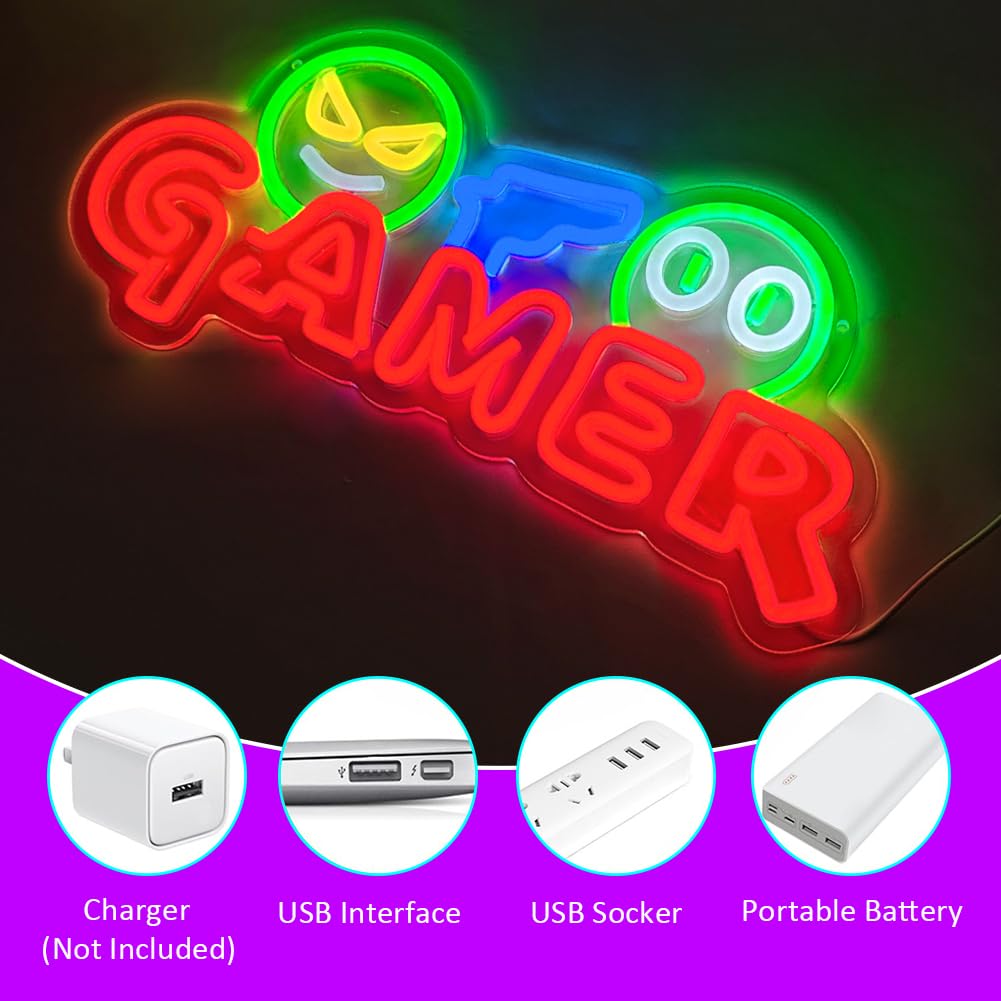Neonowy Znak LED dla Graczy, K – Party Games Baby Shower recenzja i cena