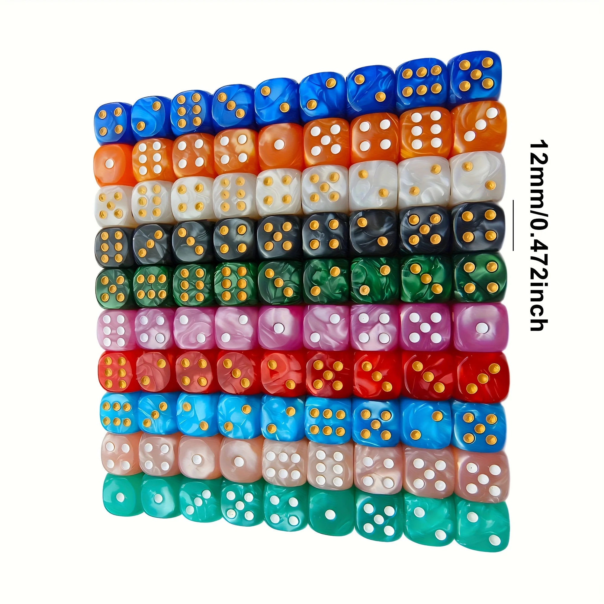 10 szt. Kostek D6 z perłowym w – Party Games Board Game recenzja i cena