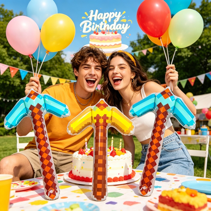 Ozdoba w stylu pixel, złoty mi – Party Games No Props recenzja i cena